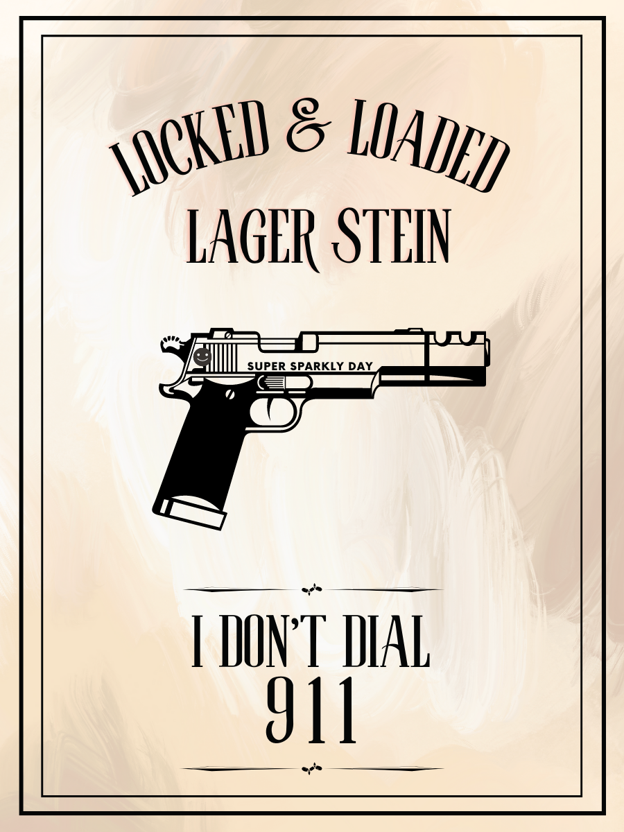 Locked & Loaded Lager Stein - Gun URN8TOR