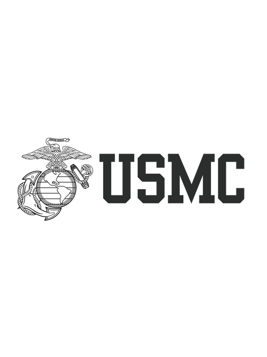 Eagle Globe and Anchor USMC Black - Glossy Vinyl Sticker