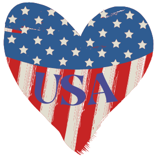 Heart Shaped USA Flag - Matte Vinyl Sticker – URN8TOR GOLD