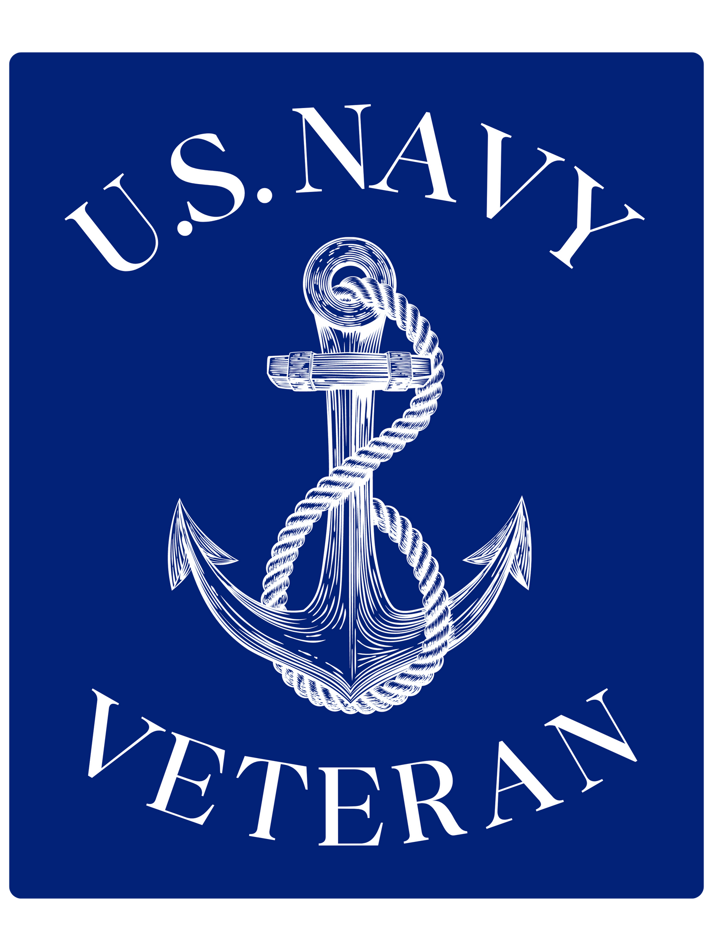 U.S. Navy Veteran - Glossy Vinyl Sticker