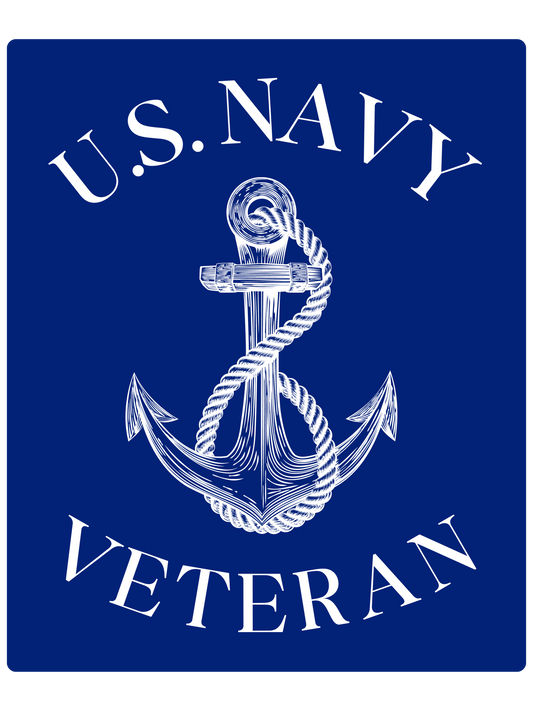 U.S. Navy Veteran - Glossy Vinyl Sticker